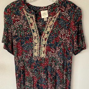 Knox Rose Floral midi dress -- M